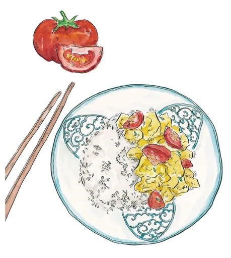 Stir-fried tomato & egg