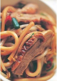 Stir-fry duck noodles