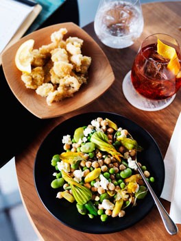 Stokehouse: Crumbed calamari with lemon and saffron aïoli