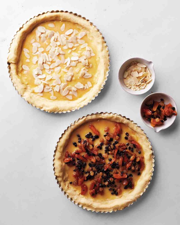 Stollen fruit tart or almond tart