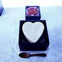 Stollen heart with frangipane and candied cherries