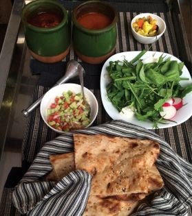 Stone-baked bread (Nan-e sangak)