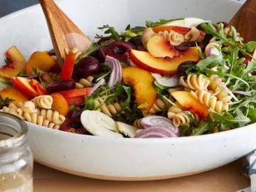 Stone fruit and fennel pasta salad