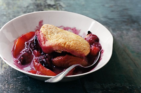 Stone fruit cobbler