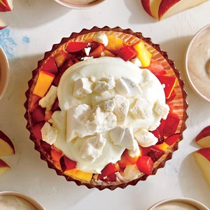 Stone fruit Eton mess