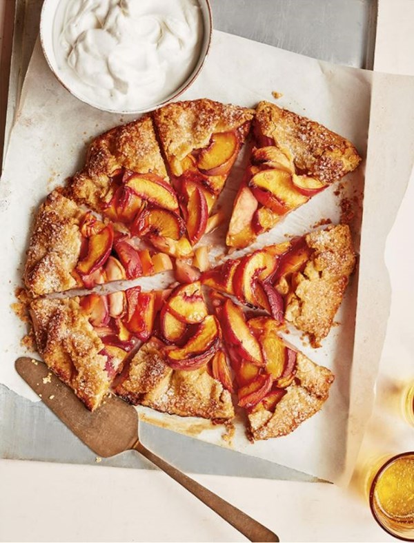 Stone-fruit galette with cornmeal crust