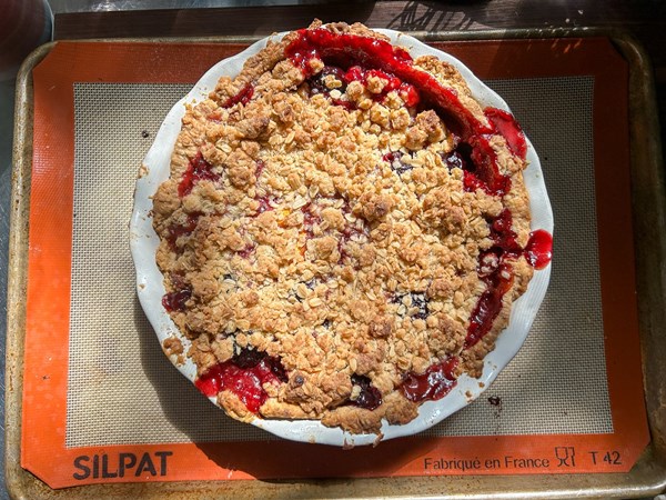Stone fruit party pie