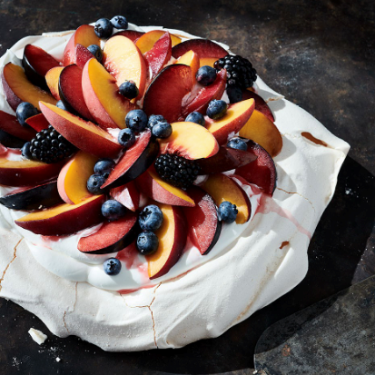 Stone-fruit Pavlova