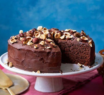 Storecupboard chocolate hazelnut cake
