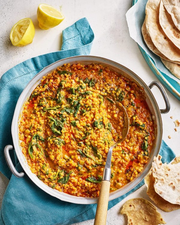 Storecupboard coconut dhal and chapatis 