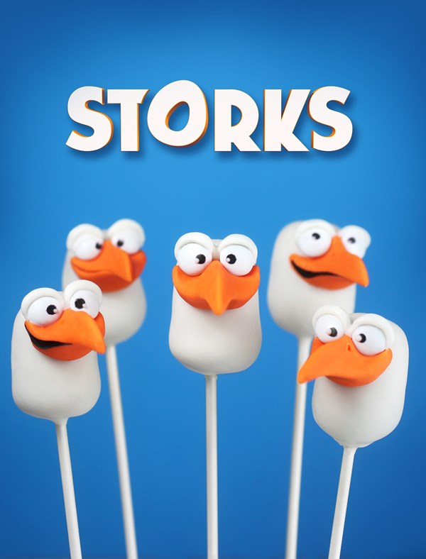 Storks cake pops