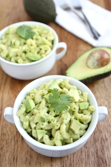 Stovetop avocado mac and cheese
