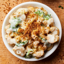 Stovetop mac & cheese with broccoli rabe