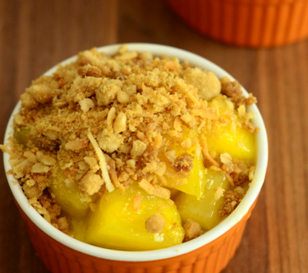 Stovetop pina colada crisp