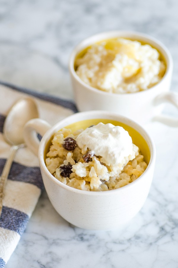 Stovetop rice pudding (with uncooked rice)