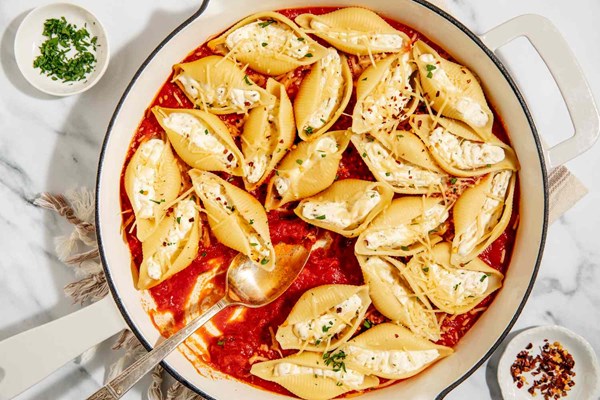 Stovetop stuffed shells