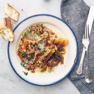 Stracci with braised lamb ragù