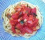 Straight from the garden zucchini and pepper tomato sauce