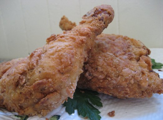 Straight-up, down-home Southern fried chicken with honey