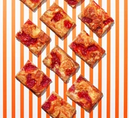 Strawberries & cream blondies
