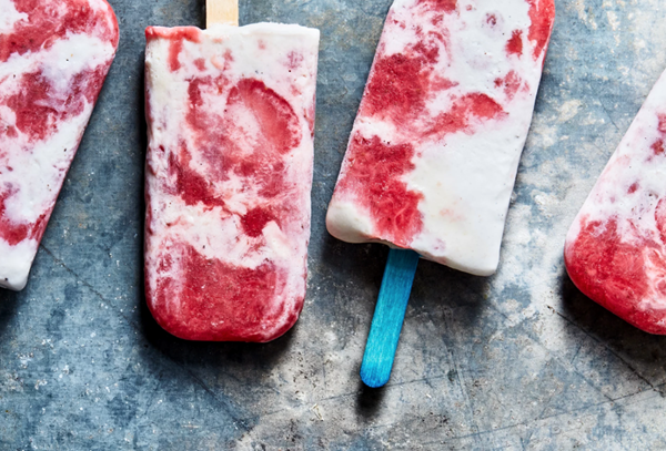 Strawberries & cream pops