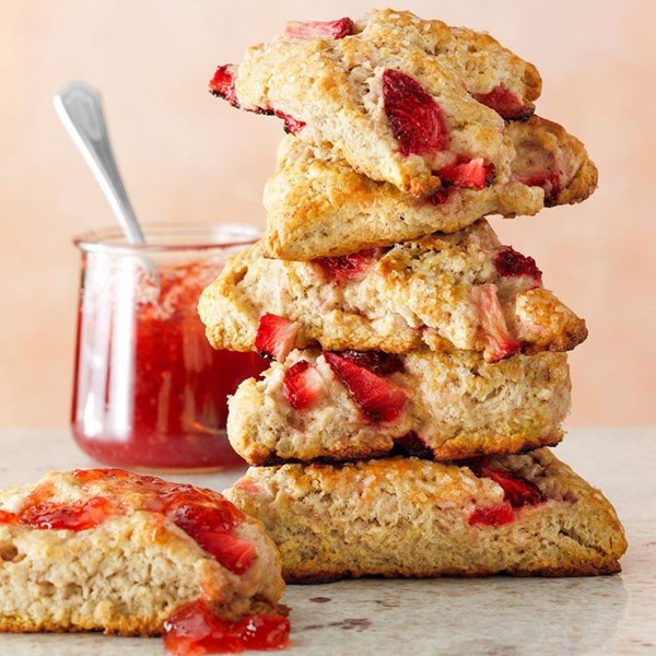 Strawberries & cream scones