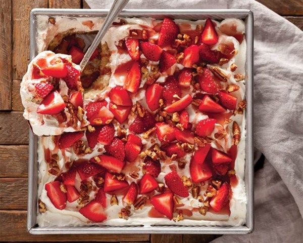 Strawberries and cream icebox cake