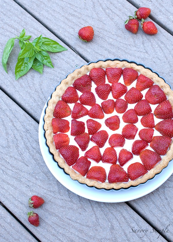 Strawberries and cream tart