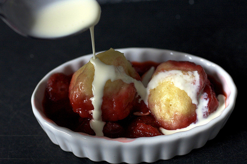 Strawberries and dumplings