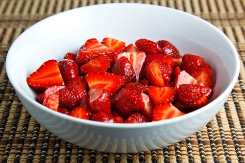 Strawberries in balsamic vinegar
