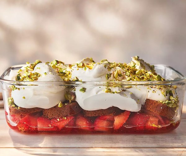 Strawberry & ginger layer pudding