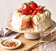 Strawberry & ice cream cake