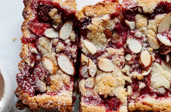 Strawberry almond tart