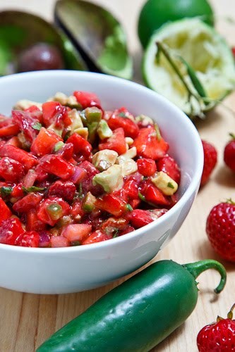 Strawberry and avocado salsa