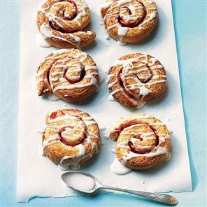 Strawberry and coconut swirls