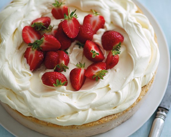Strawberry and cream cheesecake