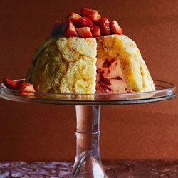 Strawberry and lemon curd charlotte royale