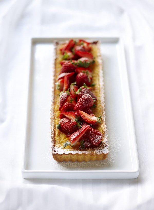 Strawberry and lemon tart