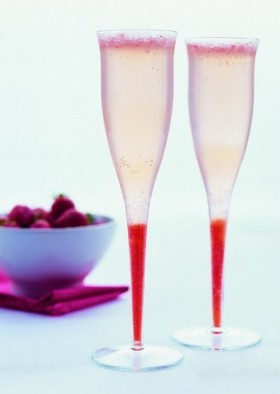 Strawberry and orange flower-water crush