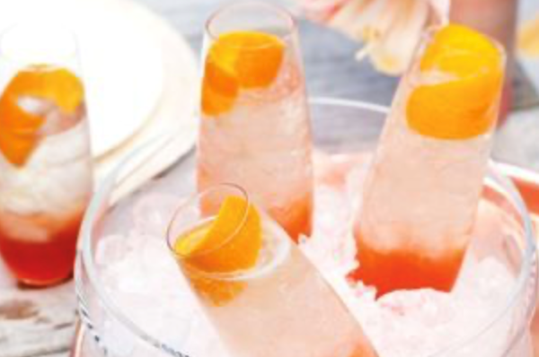 Strawberry and orange spritz