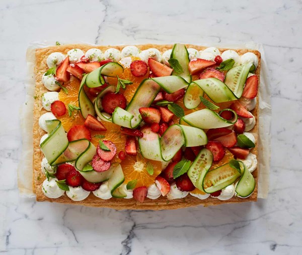 Strawberry and Pimm's summer tart