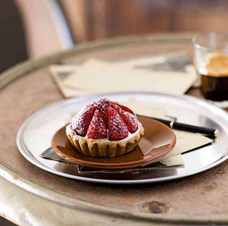 Strawberry and ricotta tarts