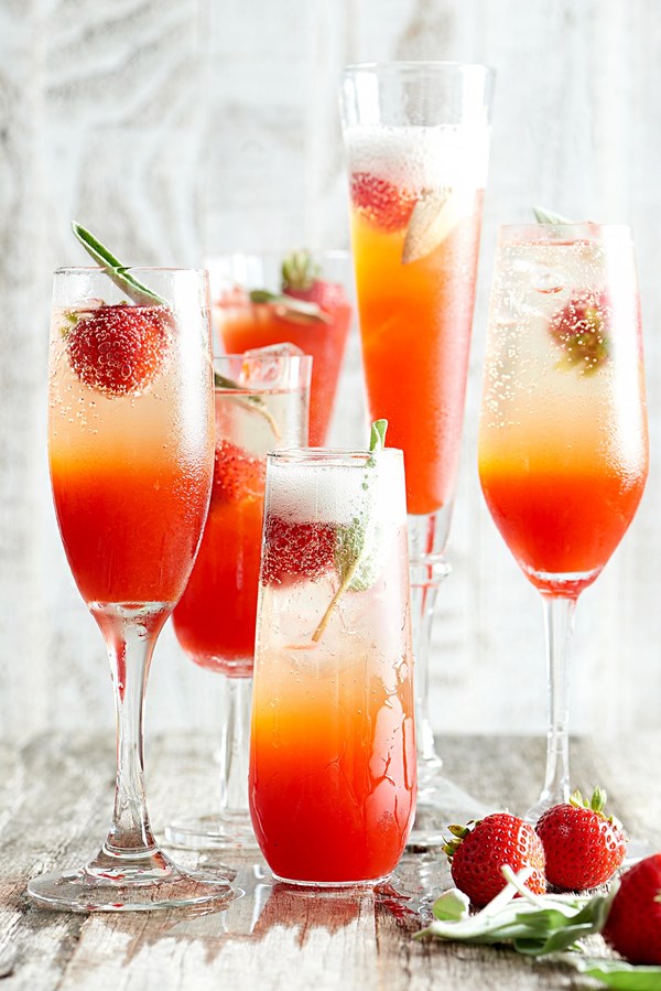 Strawberry and sage shrub