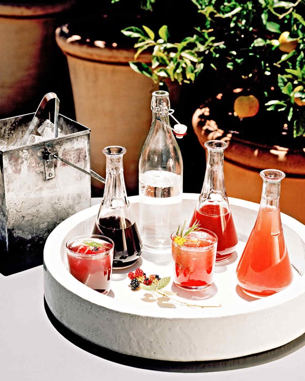 Strawberry-and-tarragon shrub