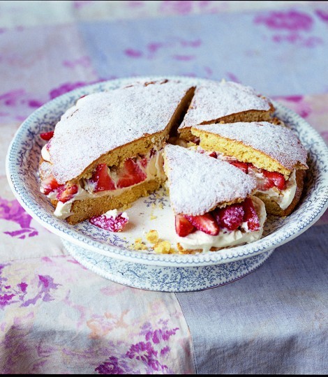 Strawberry and vanilla shortcake