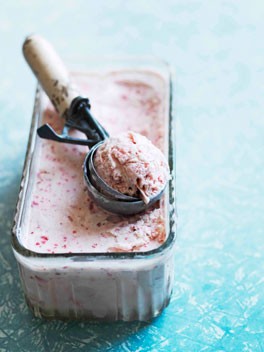 Strawberry and watermelon sundae