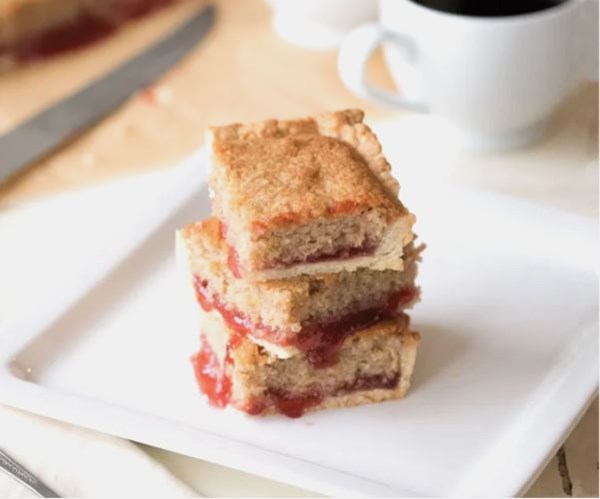 Strawberry Bakewell tart