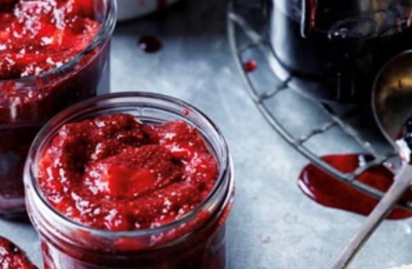 Strawberry, balsamic and chia conserve