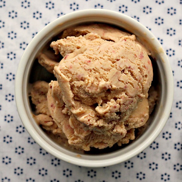 Strawberry balsamic ice cream