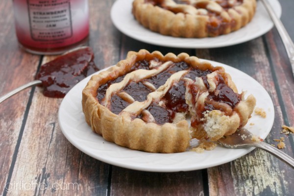 Strawberry balsamic vinegar black peppercorn jam tarts